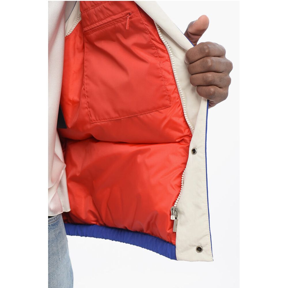 Gucci Nylon Down Jacket with Embroidered Logo and Removable Sleeve