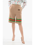 Gucci Iconic Banded Knitted Shorts with Embroidered Logo