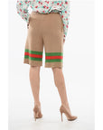 Gucci Iconic Banded Knitted Shorts with Embroidered Logo