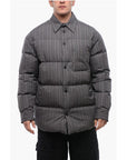 Off-White Pinstriped Cotton Padded Reversible Overshirt