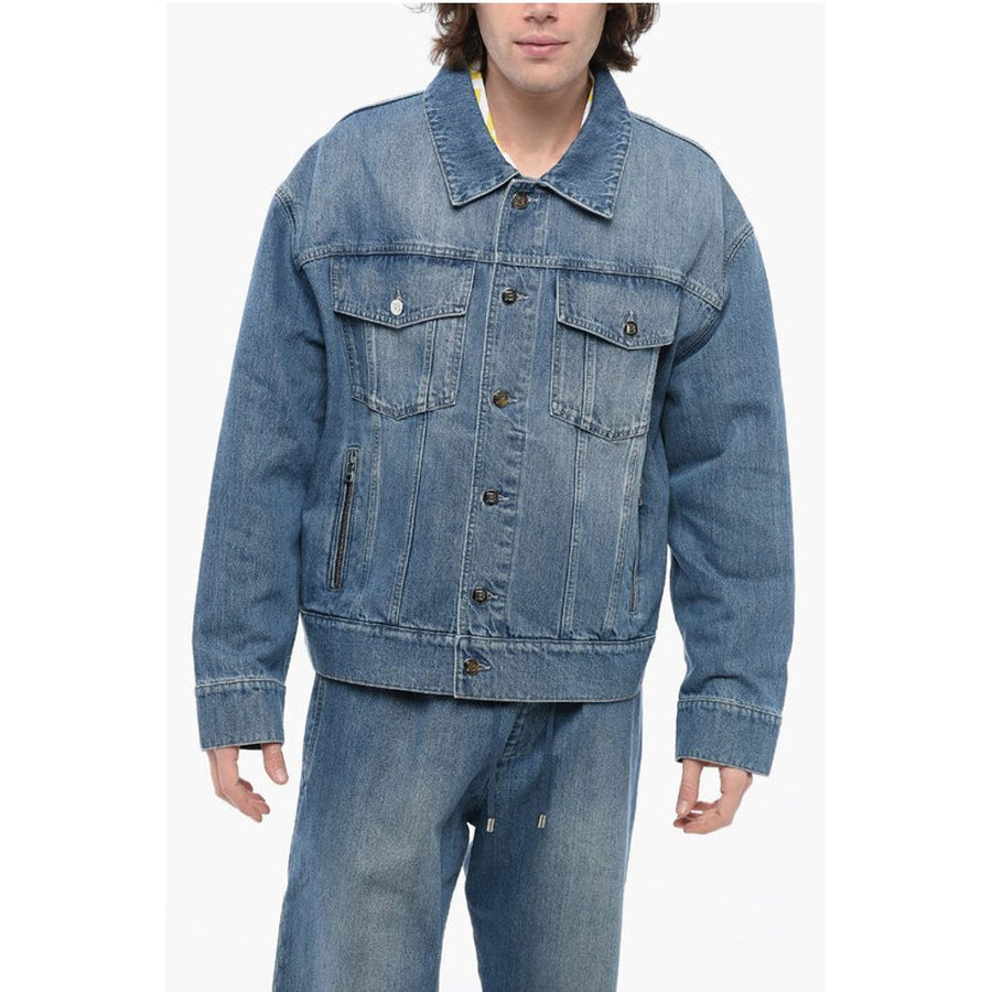 Balmain BALMAIN X POKEMON Denim Jacket with Logoed Buttons