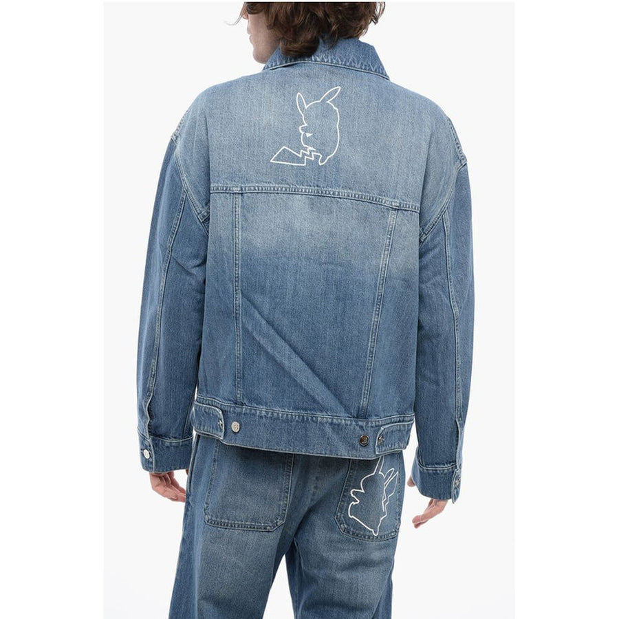 Balmain BALMAIN X POKEMON Denim Jacket with Logoed Buttons