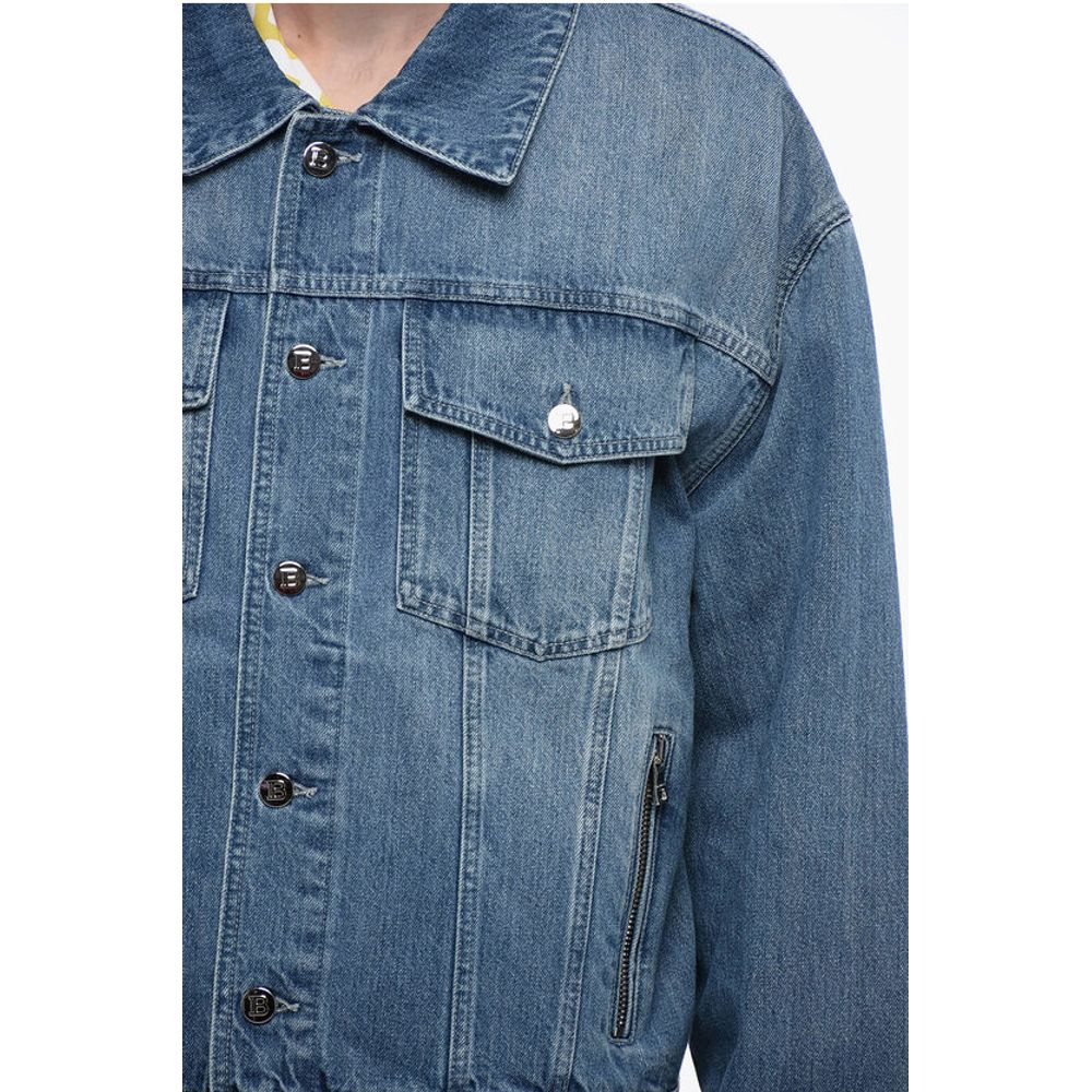 Balmain BALMAIN X POKEMON Denim Jacket with Logoed Buttons