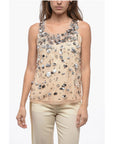 Parosh Mesh Top with Shimmer Effect Application