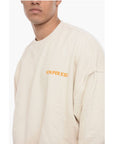A Paper Kid Brushed Cotton Crew-neck Sweatshirt with Printed Logo