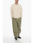 A Paper Kid Brushed Cotton Crew-neck Sweatshirt with Printed Logo