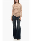 Stephan Janson Lurex Top with Drapped Detail