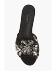 Dolce & Gabbana Rhinestoned Lace Sliders
