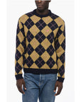 Awake New York Argyle Motif Crew-neck Sweater