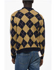 Awake New York Argyle Motif Crew-neck Sweater