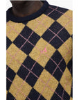Awake New York Argyle Motif Crew-neck Sweater