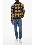 Awake New York Argyle Motif Crew-neck Sweater