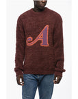 Awake New York Bouclè Crew-neck Sweater with Contrasting Detail