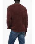 Awake New York Bouclè Crew-neck Sweater with Contrasting Detail
