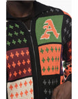 Awake New York Patterned Sweater with Zip Closure