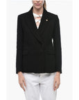 Amiri Double-breasted Tweed Cotton Blend Blazer