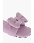 Off-White Padded Leather Sandals with Maxi Bow