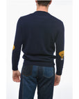Altea Crew Neck LUNETTA Virgin Wool Sweater with Patches