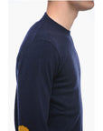 Altea Crew Neck LUNETTA Virgin Wool Sweater with Patches