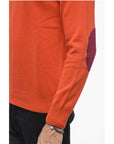 Altea Crew Neck LUNETTA Virgin Wool Sweater with Contrasting Patch