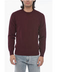 Altea Crew Neck LUNETTA Virgin Wool Sweater with Contrasting Patch