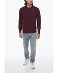 Altea Crew Neck LUNETTA Virgin Wool Sweater with Contrasting Patch
