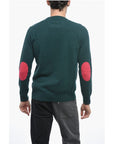 Altea Crew Neck LUNETTA Virgin Wool Sweater with Contrasting Patch