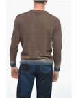 Altea Crew Neck Cashmere Blend Sweater with Degradè Bottom