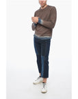 Altea Crew Neck Cashmere Blend Sweater with Degradè Bottom