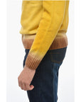 Altea Crew Neck Virgin Wool Sweater with Degradè Bottom