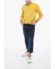 Altea Crew Neck Virgin Wool Sweater with Degradè Bottom