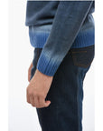 Altea Crew Neck Cashmere Blend Sweater with Degradè Bottom