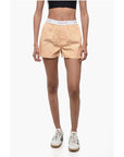 Sporty & Rich Striped CASSIE Shorts with Logoed Elastic Band
