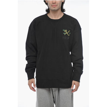 Kenzo Oversized CREST Sweatshirt with Embroidered Logo
