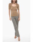 Eudon Choi Ribbed Top with Cut-Out Details
