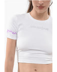 Adriana Hot Couture Rhinestone Logo Crew-neck t-Shirt