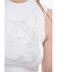 Adriana Hot Couture Rhinestoned Cropped Tank Top