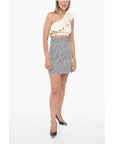 Celine Asymmetric Cropped Top with Ruffles