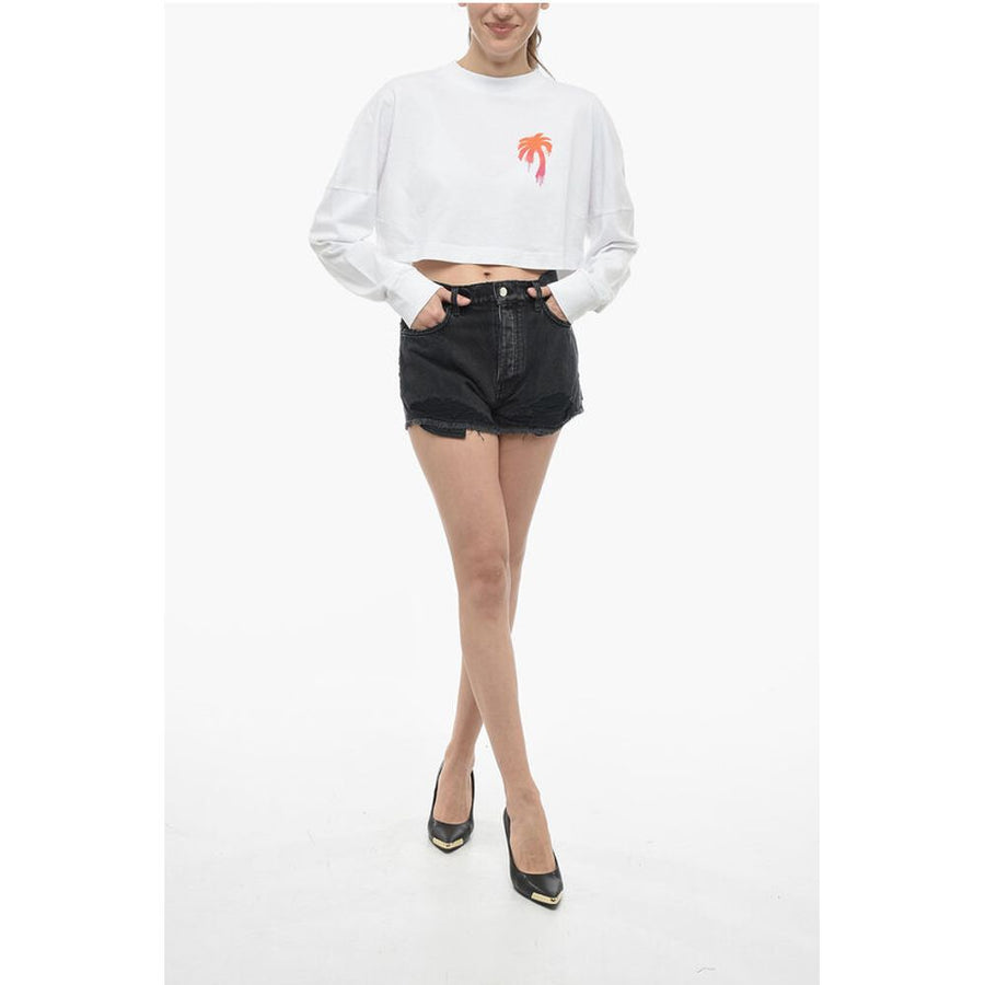Amiri Distressed Effect Denim THRASHER Shorts