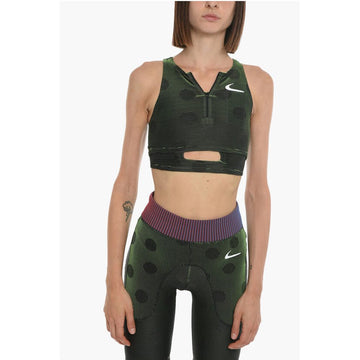 Off-White NIKE Double-layered Active Top in Stripe Motif