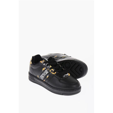 Versace JEANS COUTURE Leather MEYSSA Low-Top Sneakers with Baroque M