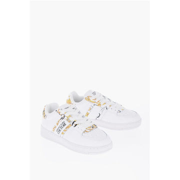 Versace JEANS COUTURE Leather MEYSSA Low-Top Sneakers with Baroque M