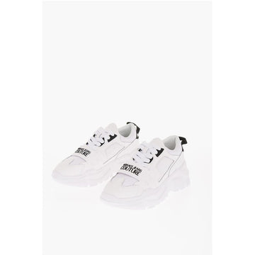 Versace JEANS COUTURE Leather and Fabric SPEEDTRACK Sneakers with Me