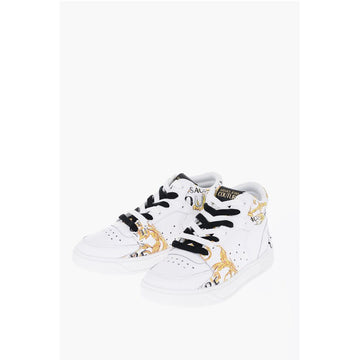 Versace JEANS COUTURE Baroque Printed Leather STARLIGHT High-Top Sne