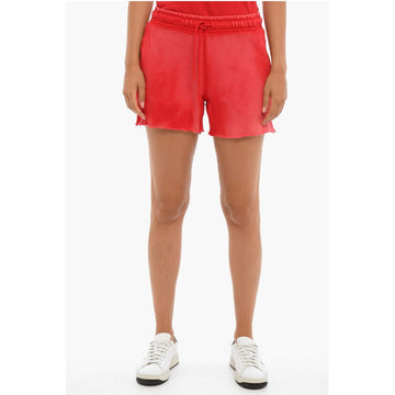 Cotton Citizen Brushed Cotton Shorts With Raw Cut Bottom