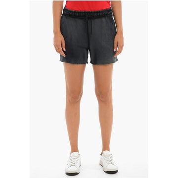 Cotton Citizen Brushed Cotton Shorts With Raw Cut Bottom