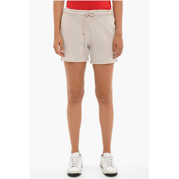Cotton Citizen Brushed Cotton Shorts With Raw Cut Bottom