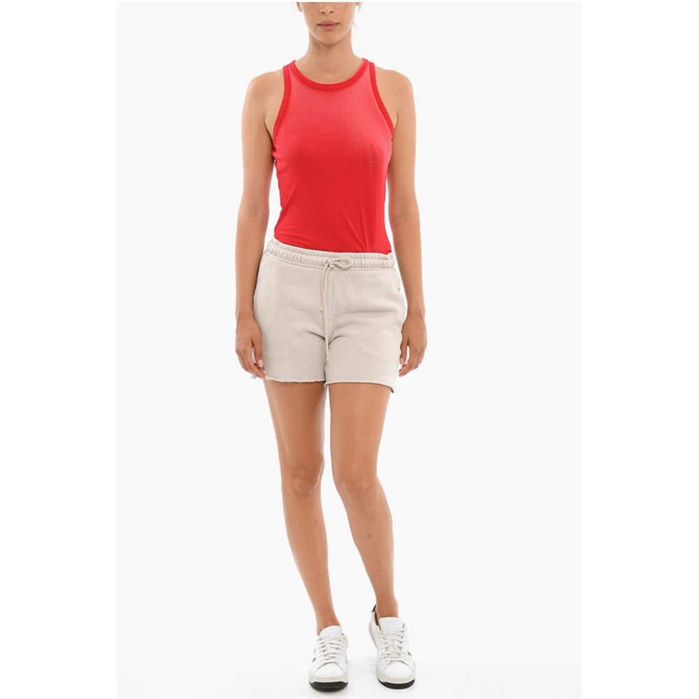 Cotton Citizen Brushed Cotton Shorts With Raw Cut Bottom
