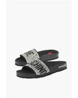 Moschino LOVE leather slides with rhinestones