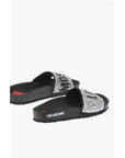 Moschino LOVE leather slides with rhinestones